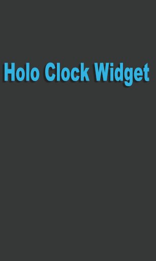 game pic for Holo Clock Widget